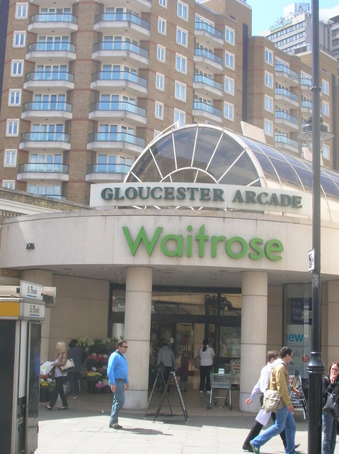 Gloucester Arcade on Gloucester Road — local retail beside the station.
