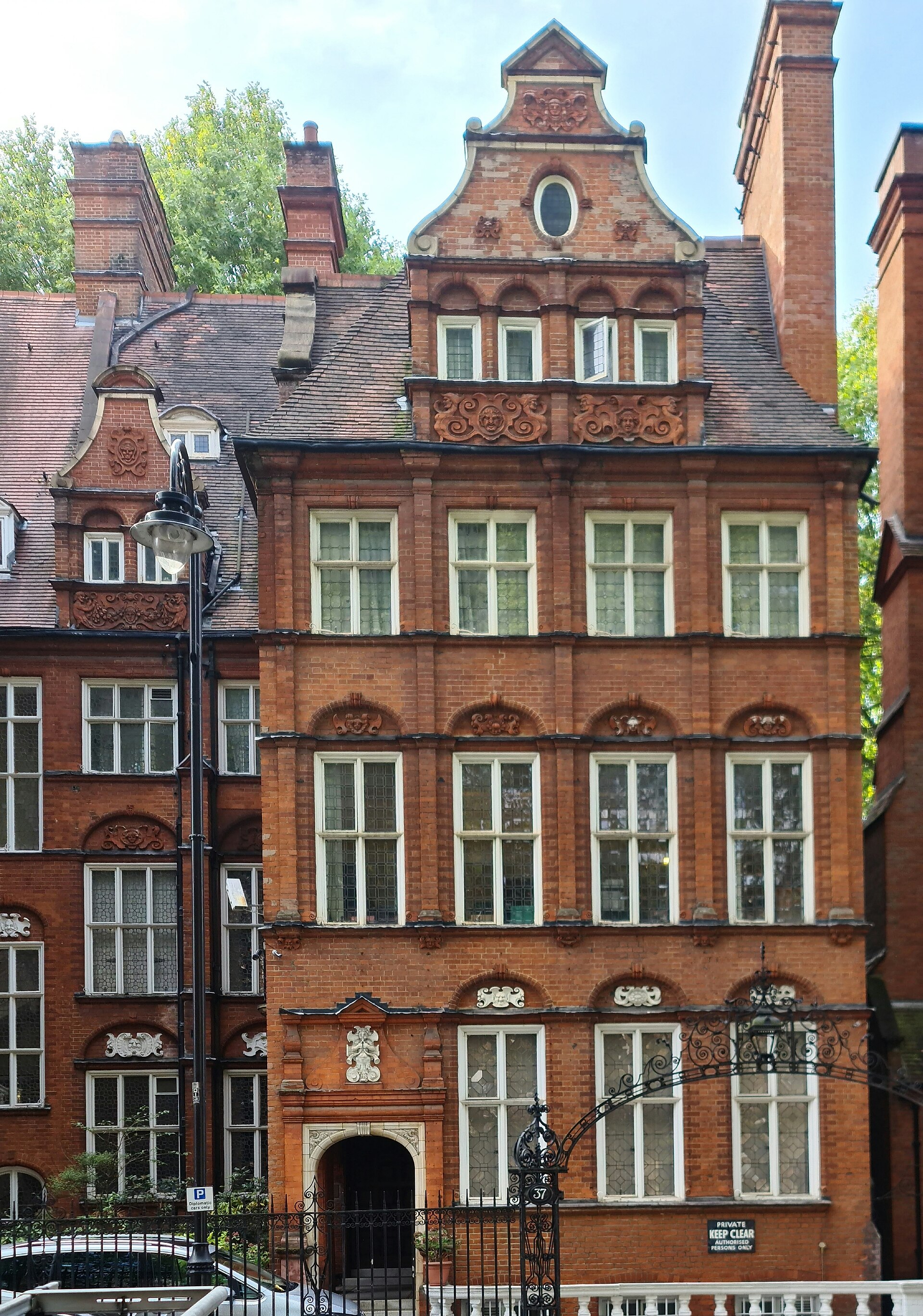 Victorian townhouses on Harrington Gardens — the street’s architectural character.