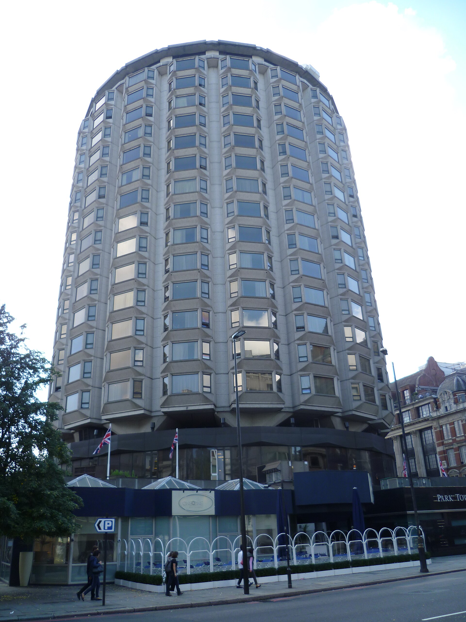 The Park Tower Knightsbridge from the street.